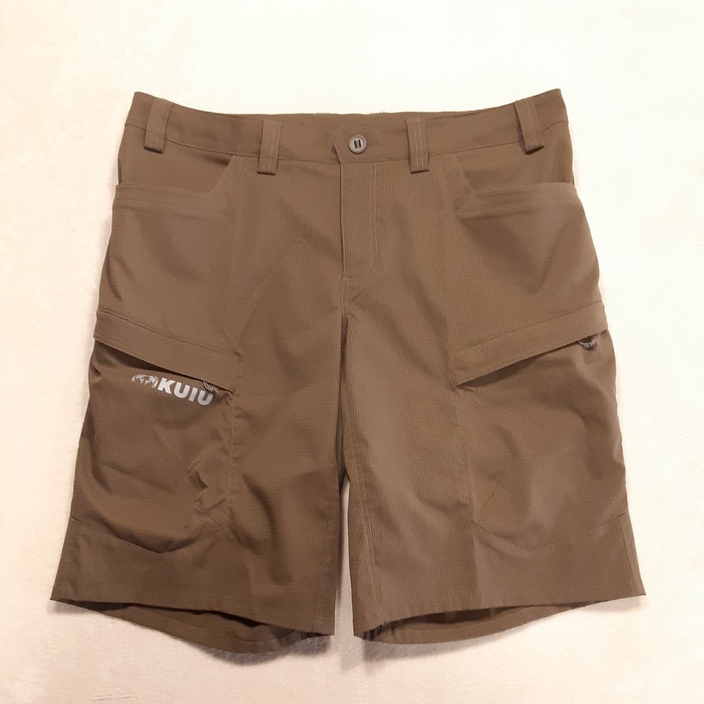 KUIU Mens Tiburon Shorts 38 Major Brown 13" Inseam UPF-50